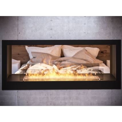 InFire - Vestavěný BIO krb 120x50 cm 3kW oboustranný