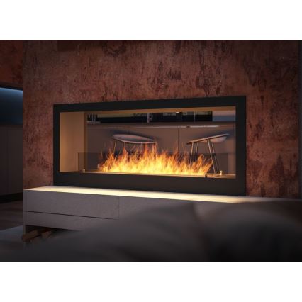 InFire - Vestavěný BIO krb 120x50 cm 3kW oboustranný