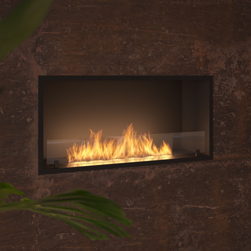 InFire - Vestavěný BIO krb 49,4x104,4 cm 6kW černá