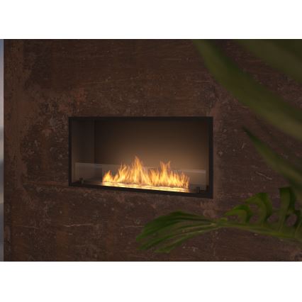InFire - Vestavěný BIO krb 49,4x104,4 cm 6kW černá
