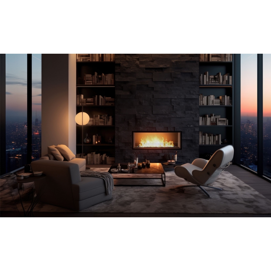 InFire - Vestavěný BIO krb 49,4x104,4 cm 6kW černá