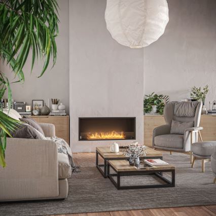 InFire - Vestavěný BIO krb 49,4x124,4 cm 6kW černá