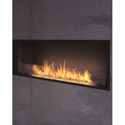 InFire - Vestavěný BIO krb 49,4x124,4 cm 6kW černá