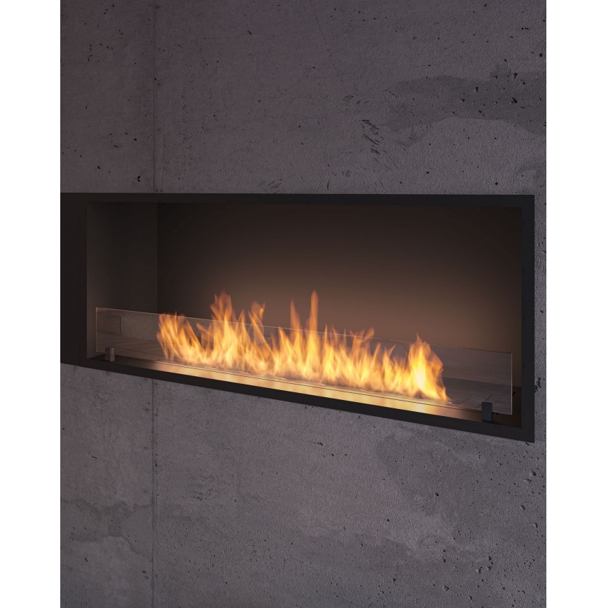 InFire - Vestavěný BIO krb 49,4x124,4 cm 6kW černá