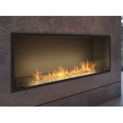 InFire - Vestavěný BIO krb 49,4x124,4 cm 6kW černá