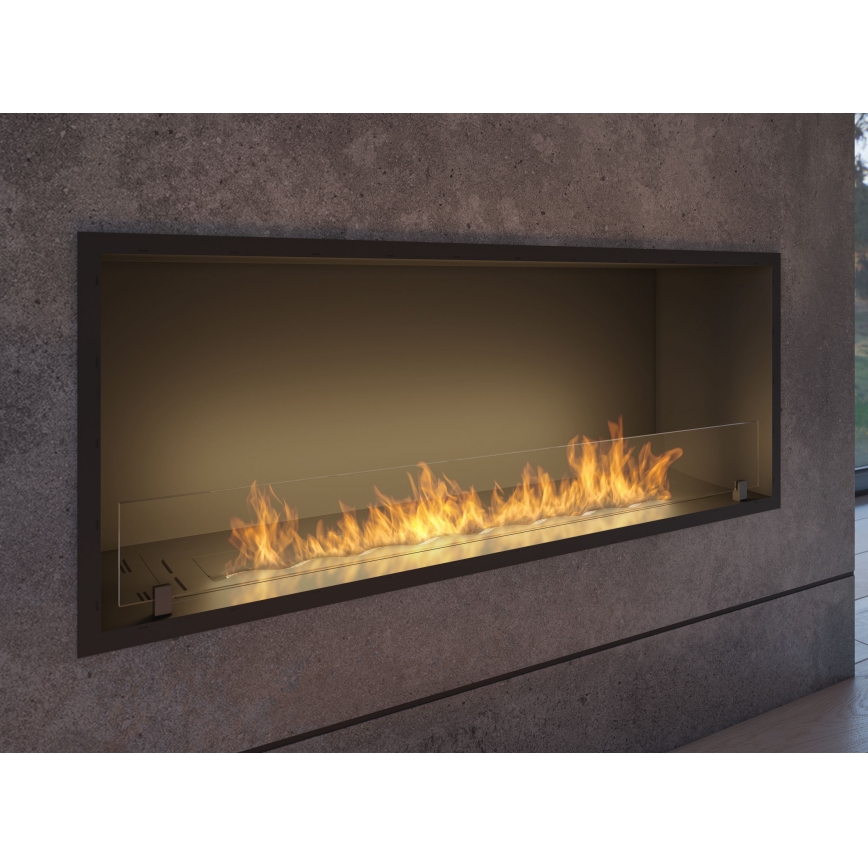 InFire - Vestavěný BIO krb 49,4x124,4 cm 6kW černá