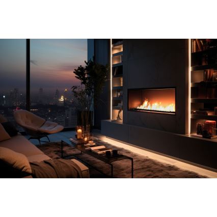 InFire - Vestavěný BIO krb 49,4x124,4 cm 6kW černá