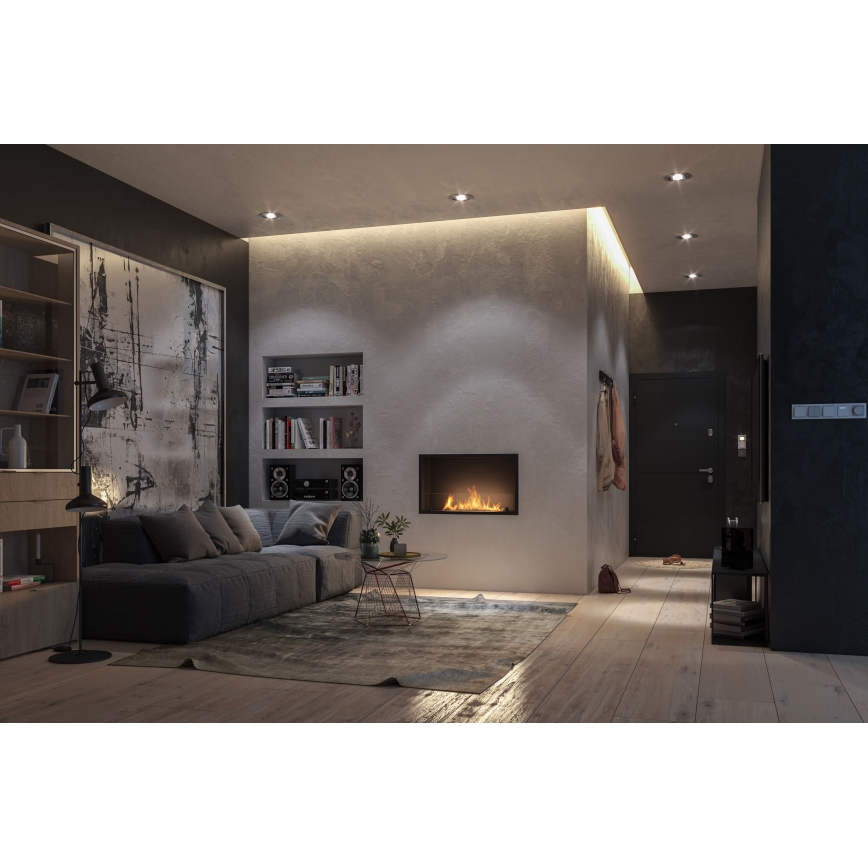 InFire - Vestavěný BIO krb 49,4x84,4 cm 3,5kW černá