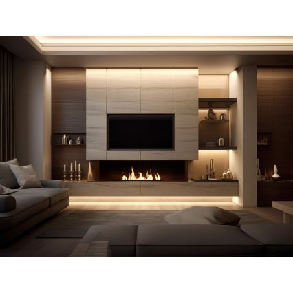 InFire - Vestavěný BIO krb 7,5x100 cm 6kW černá