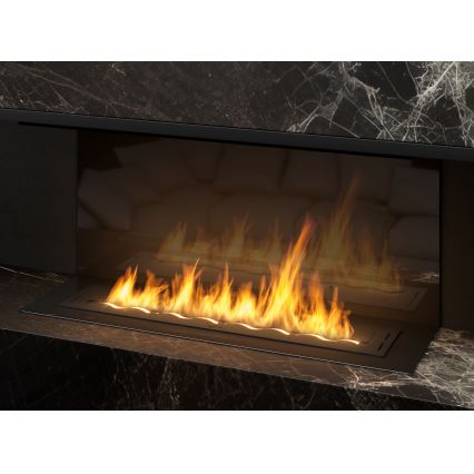 InFire - Vestavěný BIO krb 7,5x100 cm 6kW černá
