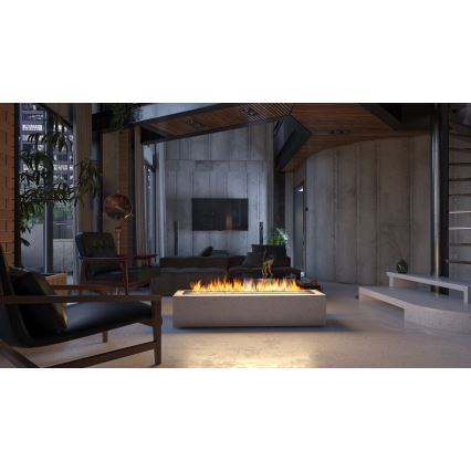 InFire - Vestavěný BIO krb 7,5x120 cm 7kW černá
