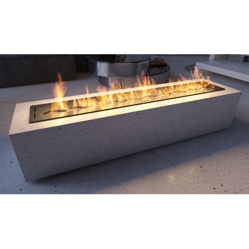 InFire - Vestavěný BIO krb 7,5x120 cm 7kW černá
