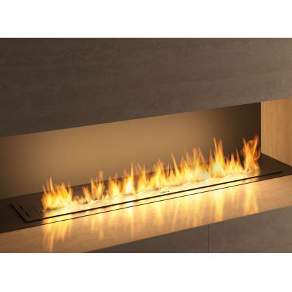 InFire - Vestavěný BIO krb 7,5x120 cm 7kW černá