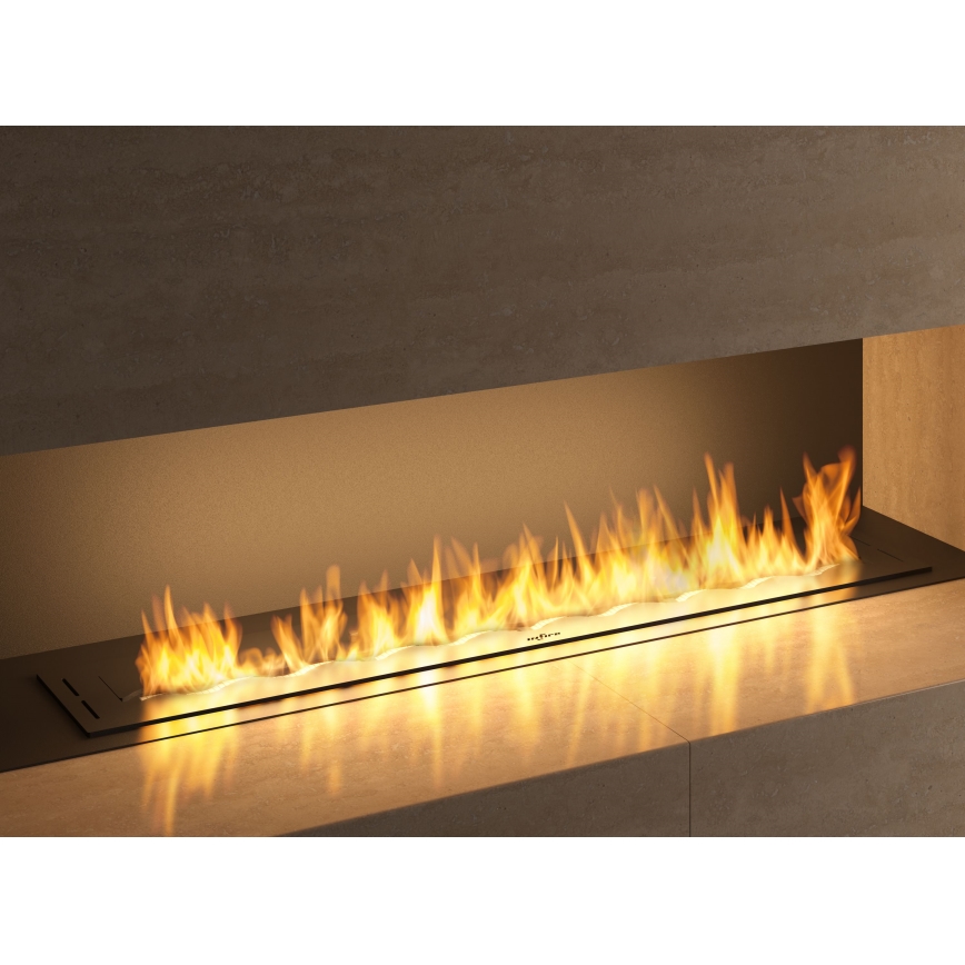 InFire - Vestavěný BIO krb 7,5x120 cm 7kW černá