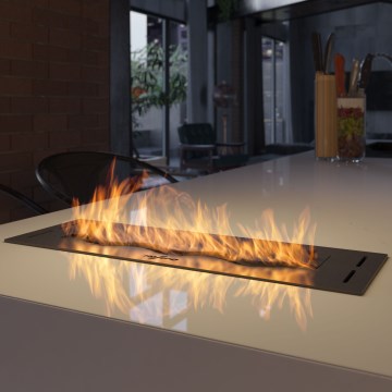 InFire - Vestavěný BIO krb 7,5x50 cm 3,5kW černá