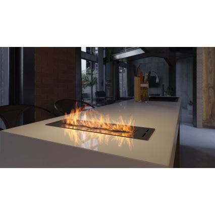 InFire - Vestavěný BIO krb 7,5x50 cm 3,5kW černá