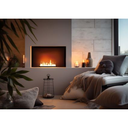 InFire - Vestavěný BIO krb 7,5x50 cm 3,5kW černá