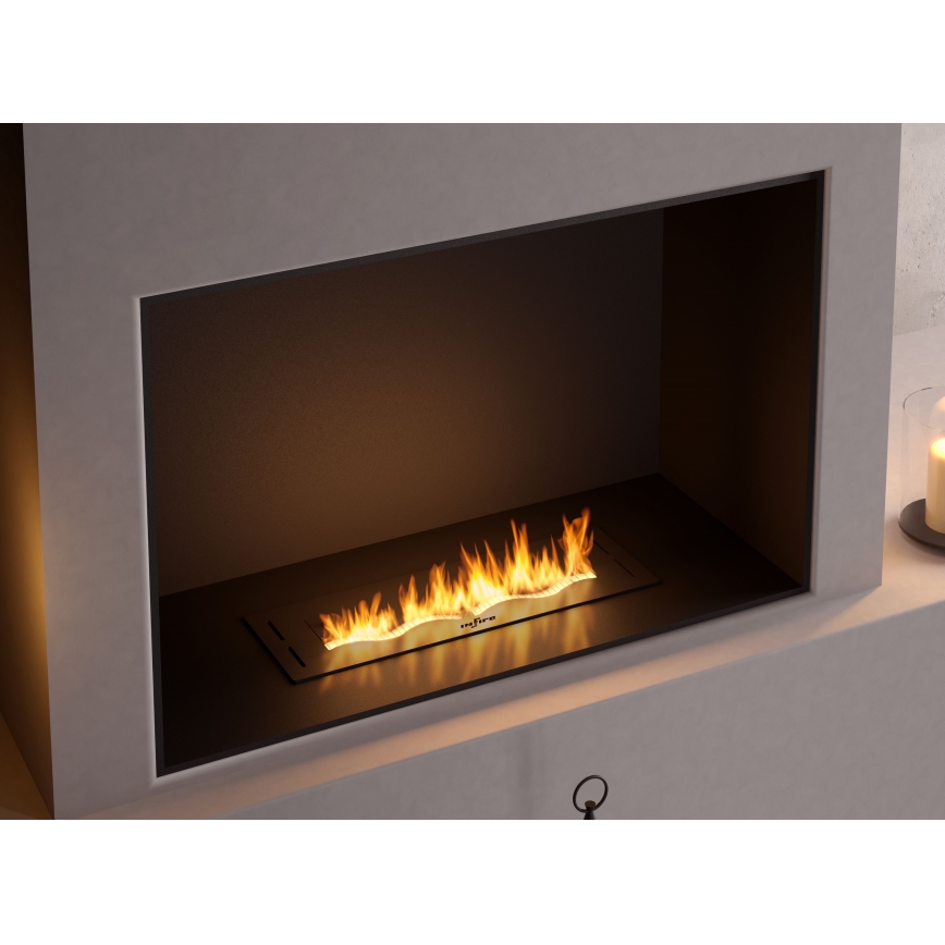 InFire - Vestavěný BIO krb 7,5x50 cm 3,5kW černá