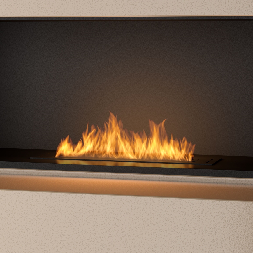 InFire - Vestavěný BIO krb 7,5x60 cm 3,5kW černá