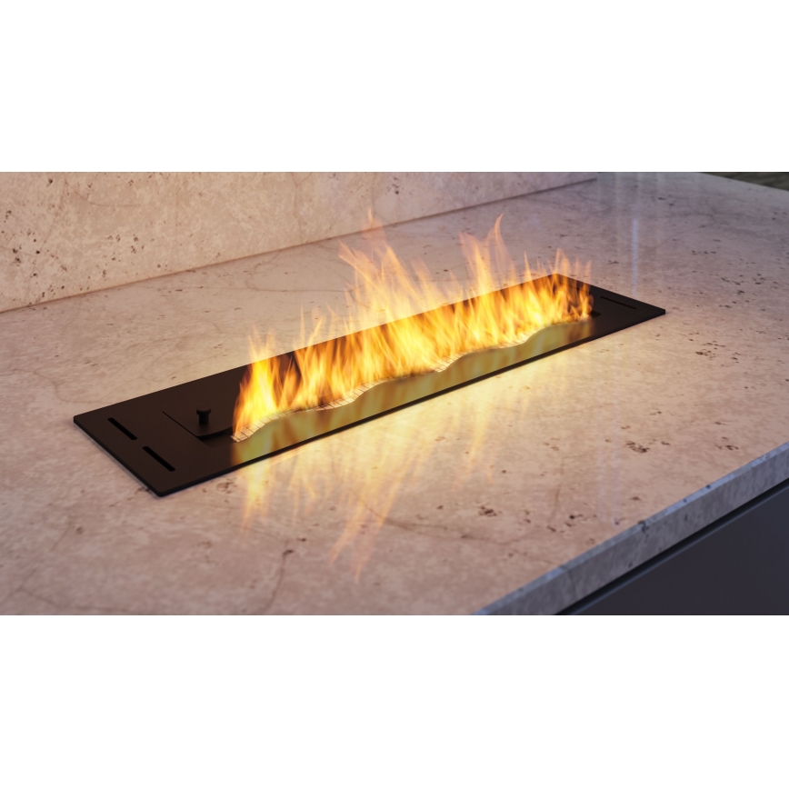 InFire - Vestavěný BIO krb 7,5x60 cm 3,5kW černá