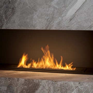 InFire - Vestavěný BIO krb 7,5x80 cm 6kW černá