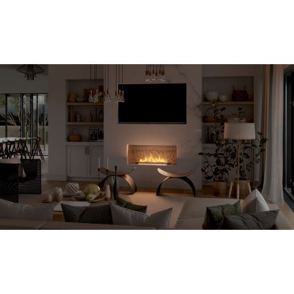 InFire - Vestavěný BIO krb 7,5x80 cm 6kW černá