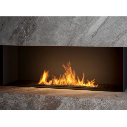 InFire - Vestavěný BIO krb 7,5x80 cm 6kW černá