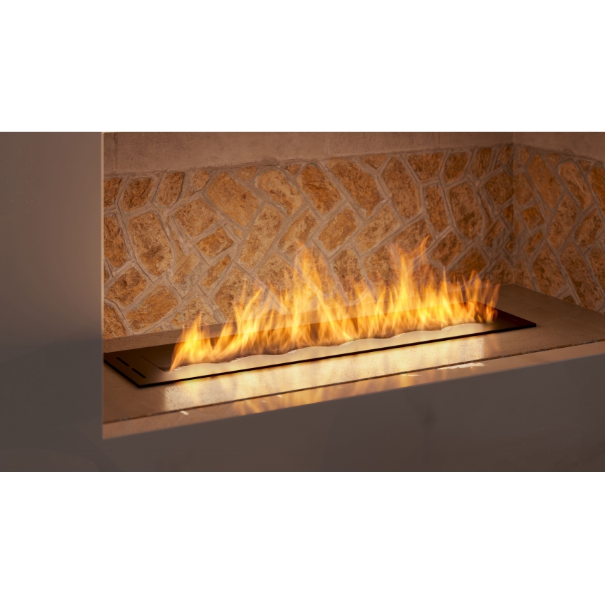 InFire - Vestavěný BIO krb 7,5x80 cm 6kW černá