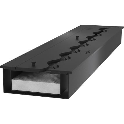 InFire - Vestavěný BIO krb 7,5x80 cm 6kW černá