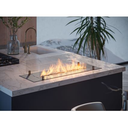 InFire - Vestavěný BIO krb 8,5x100 cm 6kW černá