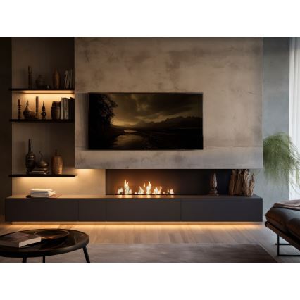 InFire - Vestavěný BIO krb 8,5x100 cm 6kW černá