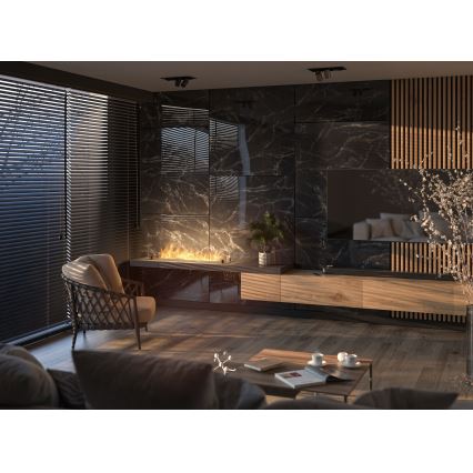 InFire - Vestavěný BIO krb 8,5x120 cm 6kW černá