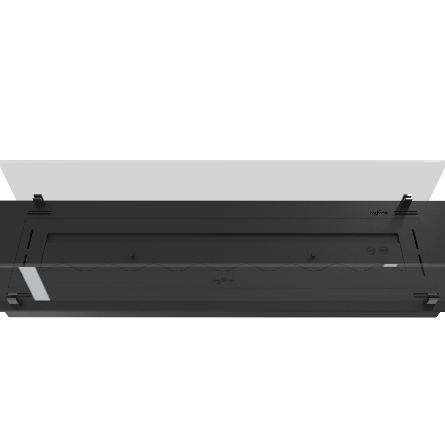 InFire - Vestavěný BIO krb 8,5x120 cm 6kW černá