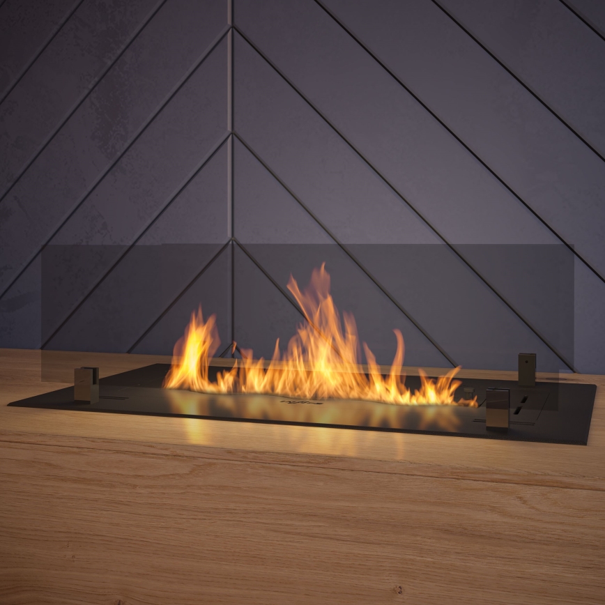 InFire - Vestavěný BIO krb 8,5x60 cm 3,5kW černá