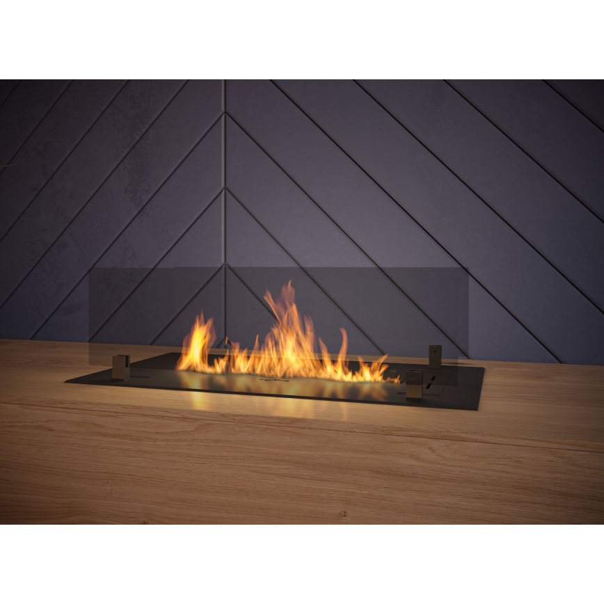 InFire - Vestavěný BIO krb 8,5x60 cm 3,5kW černá