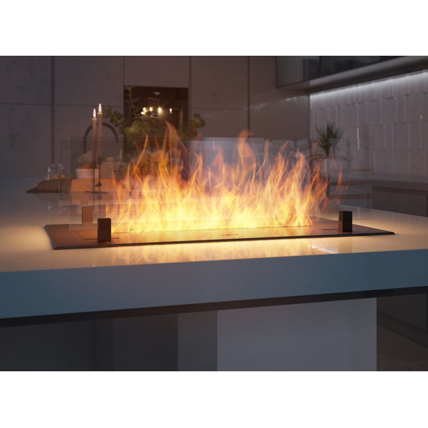 InFire - Vestavěný BIO krb 8,5x60 cm 3,5kW černá