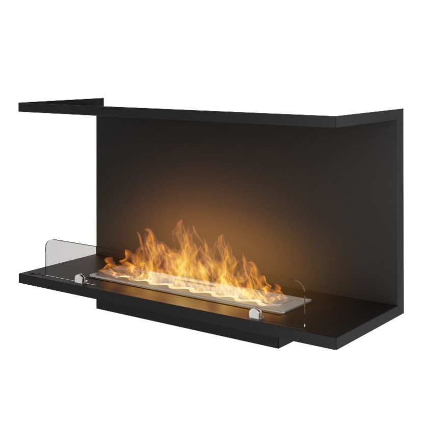 InFire - Vestavěný BIO krb 80x45 cm 3kW černá