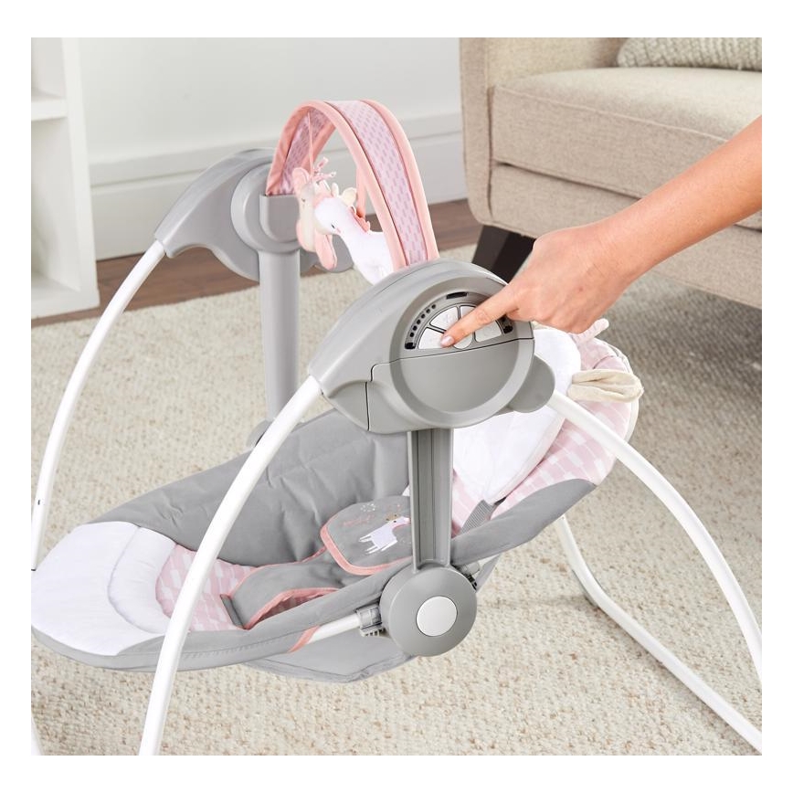 Ingenuity - Dětská houpačka s melodií FLORA THE UNICORN 4xLR14
