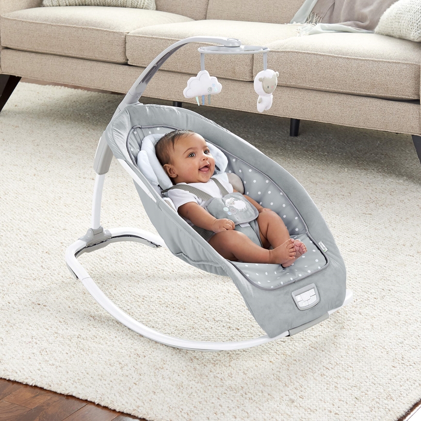 Ingenuity - Dětské houpátko s melodií CUDDLE LAMB 3xLR14