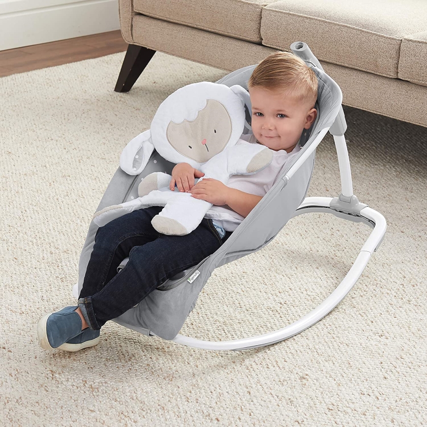 Ingenuity - Dětské houpátko s melodií CUDDLE LAMB 3xLR14