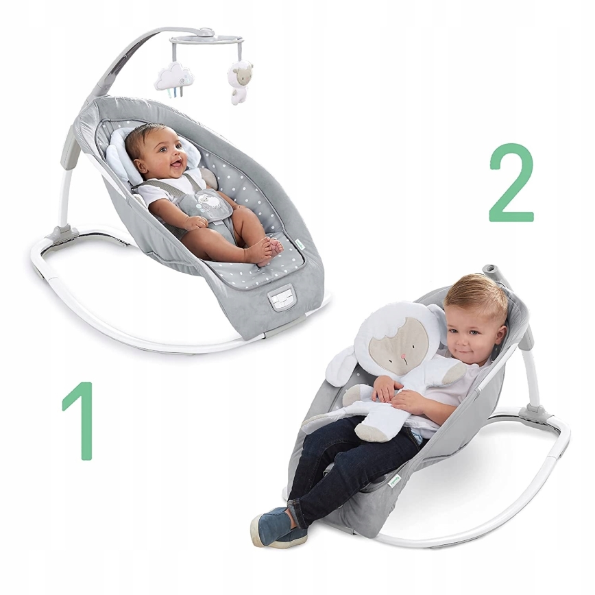 Ingenuity - Dětské houpátko s melodií CUDDLE LAMB 3xLR14