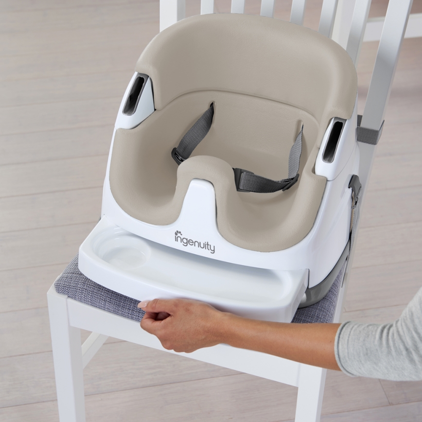 Ingenuity - Podsedák na jídelní židli 2v1 BABY BASE béžová