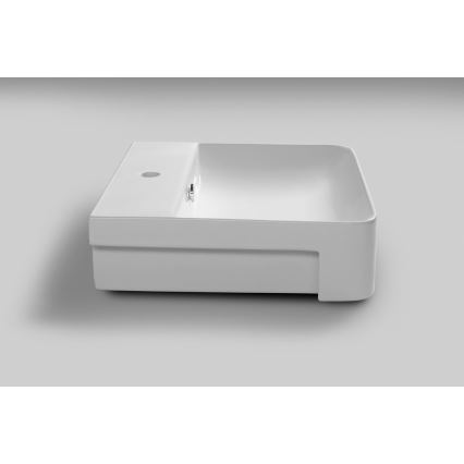 Isvea - Polozápustné umyvadlo SOTT AQUA 59x49 cm keramika/bílá
