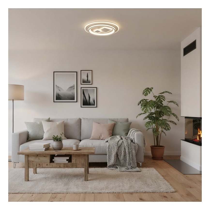 ITALUX - LED Stmívatelné stropní svítidlo PARCO LED/55W/230V 3000-6500K pr. 50 cm bílá + dálkové ovládání