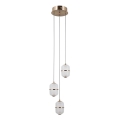 ITALUX - LED Lustr na lanku ALANI 3xLED/5W/230V 3000K zlatá