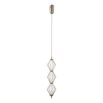 ITALUX - LED Lustr na lanku SEVILLA LED/15W/230V 3000K zlatá