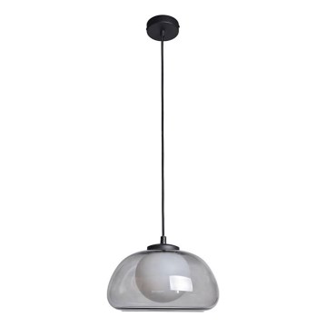 ITALUX - Lustr na lanku AINALE 1xG9/7W/230V černá/kouřová černá
