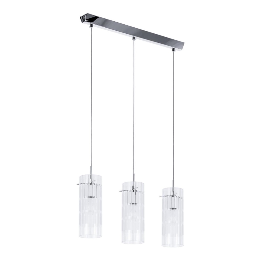 ITALUX - Lustr na lanku MAX 3xE27/60W/230V lesklý chrom/čirá