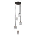 ITALUX - Lustr na lanku TORNO 5xE14/40W/230V černá/zlatá