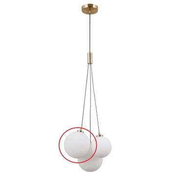 ITALUX - Náhradní sklo k lustru PERLOS G9 pr. 13 cm bílá